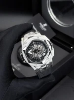 ساعت هابلوت کهکشانی سیلور کرنوگراف Hublot - تصویر 2