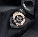 ساعت مردانه هابلوت کهکشانی رزگلد کرنوگراف Hublot - تصویر 2