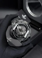 ساعت هابلوت کهکشانی مشکی کرنوگراف Hublot - تصویر 2